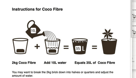 Coco fibre growing medium preparation instructions