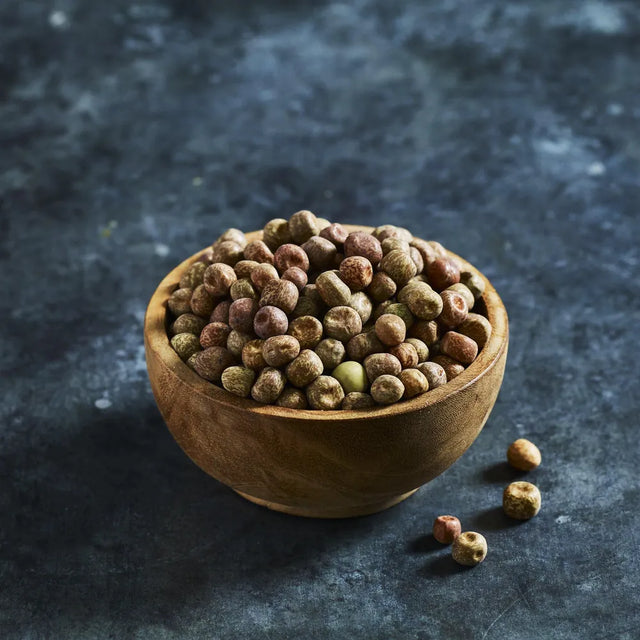 Brown maple pea seeds for growing pea sprouts