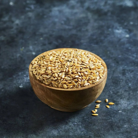 Organic golden linseed flaxseed for sprouting and culinary use