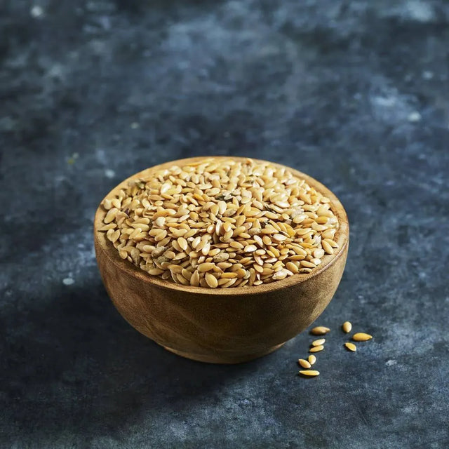 Organic golden linseed flaxseed for sprouting and culinary use