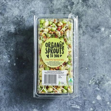 Fresh crunchy mixed sprouts packed and ready to use
