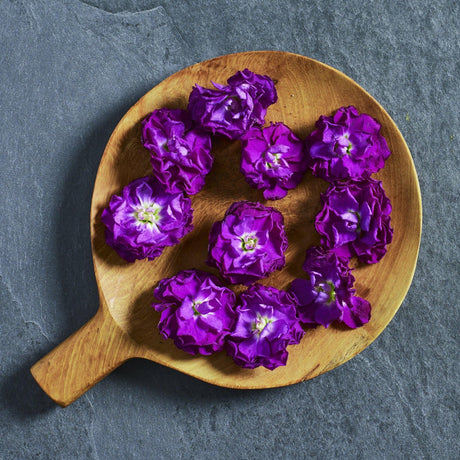 Stock 'Iron Purple' edible flower seeds
